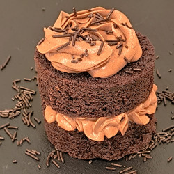 Minicake chocolate negro y dulce de leche